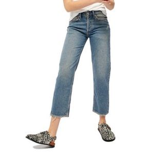 Free People High Rise Acadia Denim Mom Jeans NWT